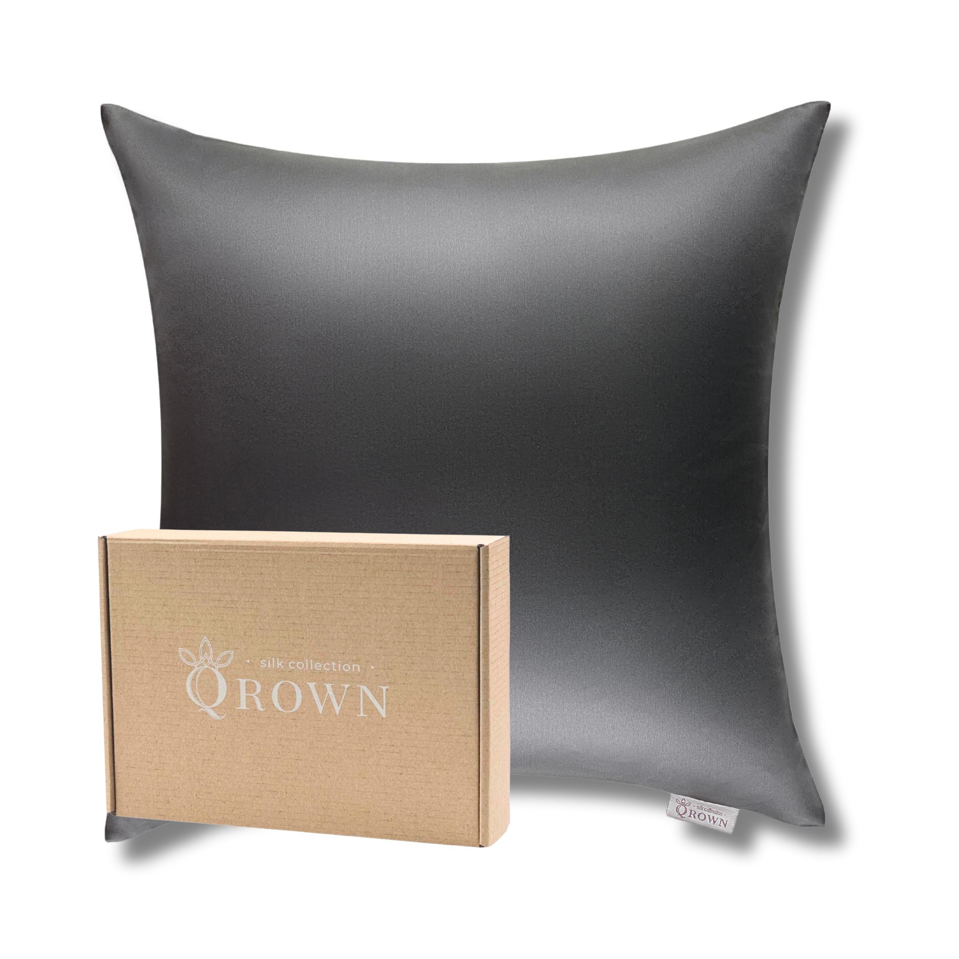 Outlet: Poszewka Jedwabna 40x40cm 100% Jedwab: Grafitowa